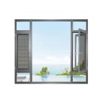 Aluminium Narrow Frame Casement Windows Wind Pressure Resistance Level 9