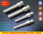 SS304 / SS316 Stainless Steel Metallic PG Cable Glands IP68 with Spiral
