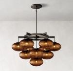 4W E12 LED Bulbs Drop Light Modern Glass Chandelier Ceiling Mounted