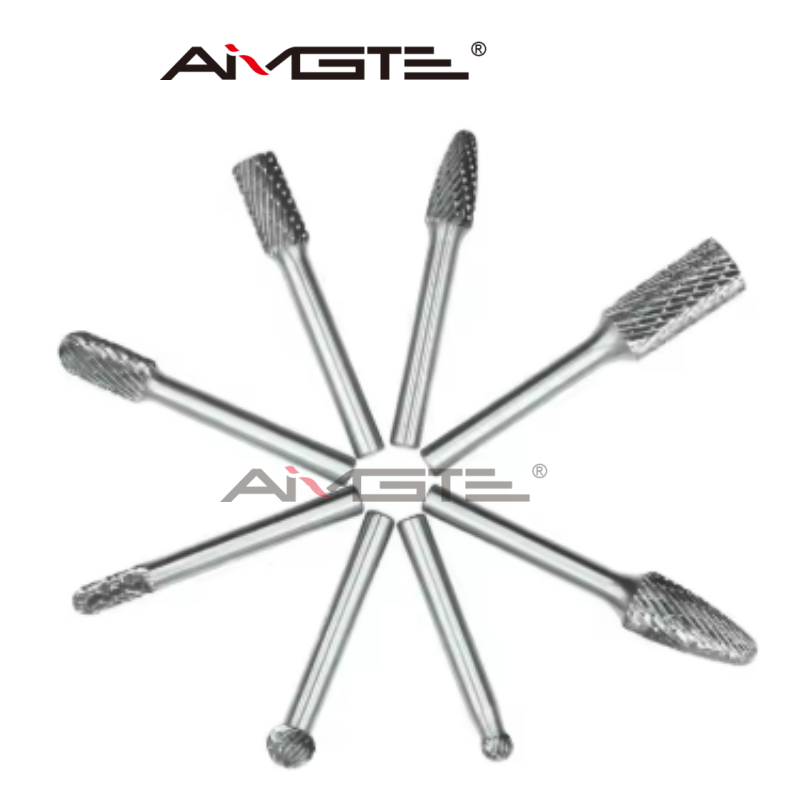 Tungsten Carbide Rotary Burrs with 6.35mm 1/8 and 1/4 Inch Shank for Precision