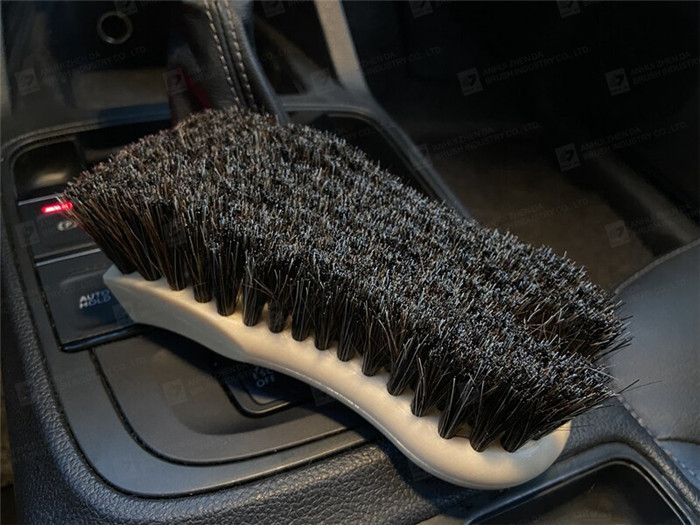 Horse Hair 6x2.5 inch Car Leather Cleaning Brush 110g For Leather Vinyl Fabric Panels