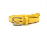 Yellow 20mm Women's Fashion Leather Belts For Pants