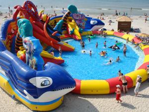 China customized giant octopus water park,dolohin animal inflatable water park with big pool toys factory