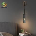 Modern Single Luxury Bedroom Bedside Wall Light All Copper TV Pendant Lamp Smoke