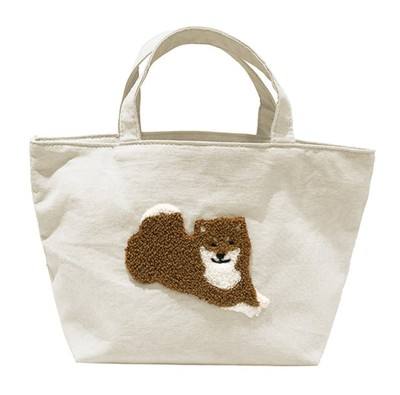 Custom Logo Love Animal 3D Towel Embroidered Cotton Tote Bag for Shopping Convenience