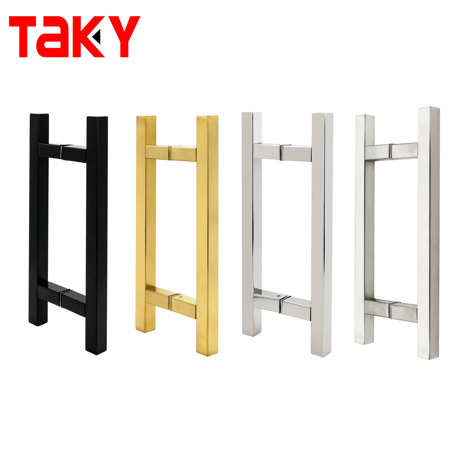 1.0mm Pipe Thickness Stainless Steel D Type Glass Door Pull Handle for Hotel Shower Room
