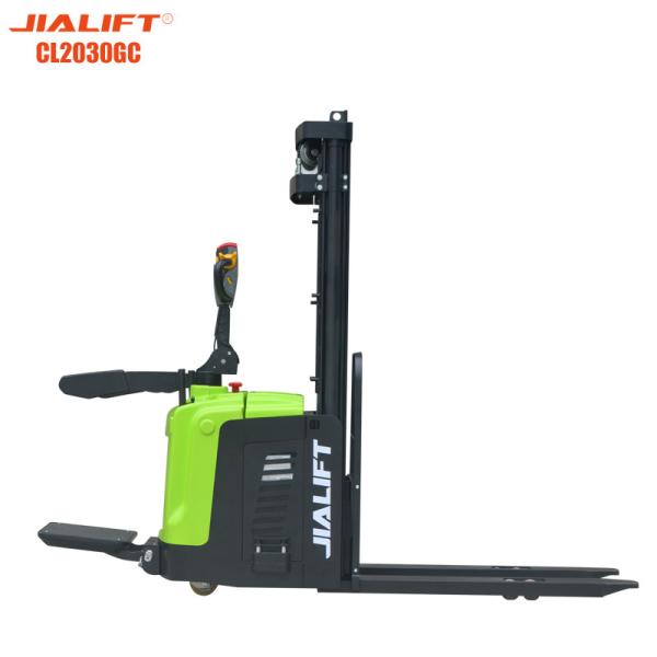 Adjustable Electric Stacker Rated Traction Weight 2000kg 3030mm Motorized