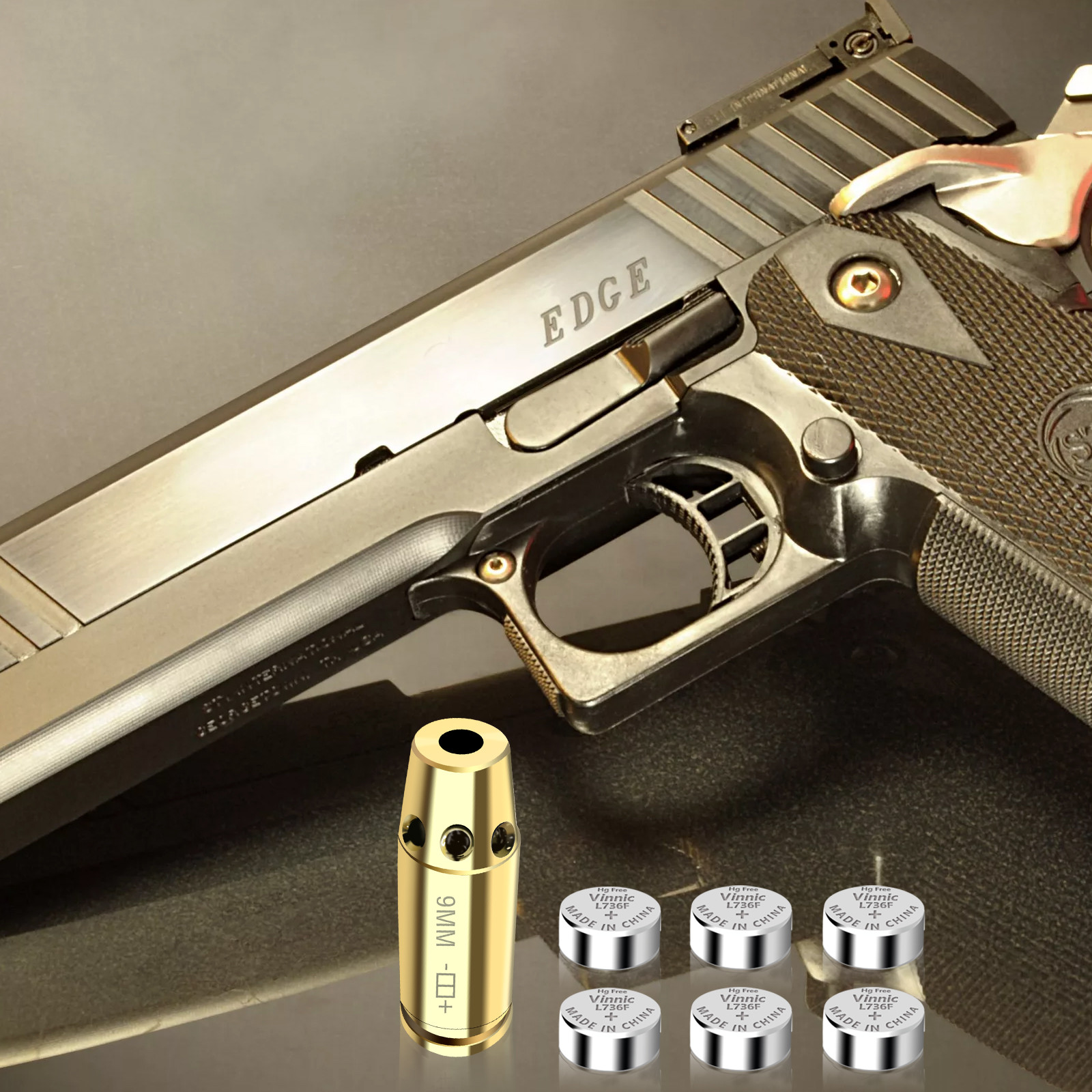 Red Laser Boresighter 9mm Brass Laser Bore Sight 9mm For Calibration