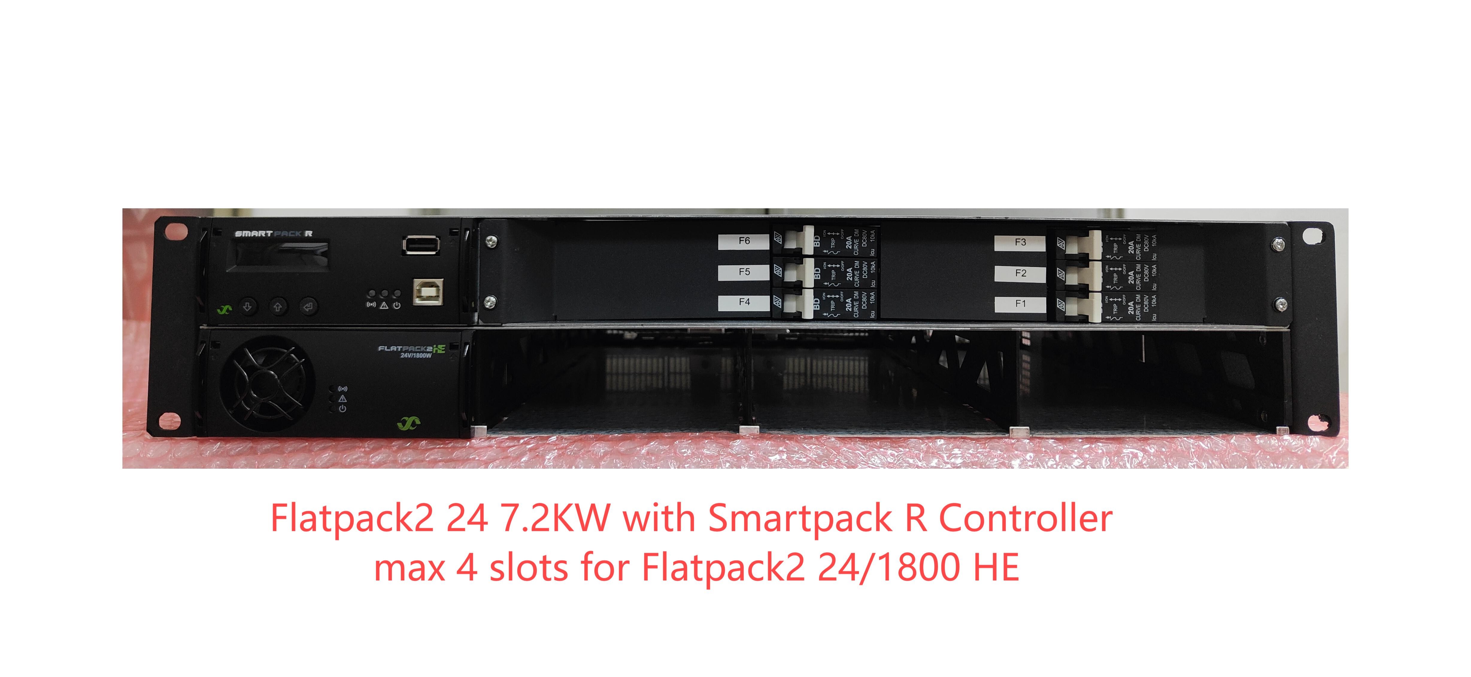 Eltek FP2 24V 7.2KW Powercore 2U 19 Inch Max 4 Slots For Flatpack2 24/1800 HE Smartpack R Controller