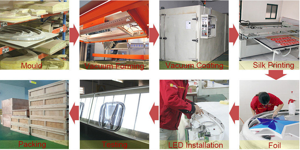 Professional Making Vacuum Forming .ED]]Car sign and name / LED car Sign and name