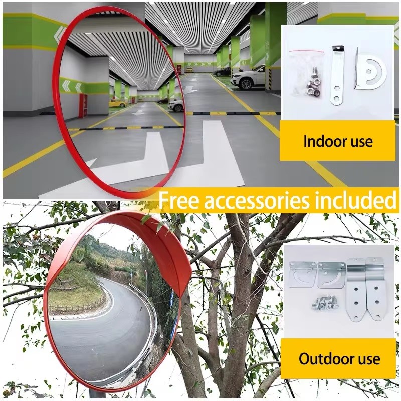 PC ABS Outdoor Convex Traffic Mirror For Intersection / Parking Lots