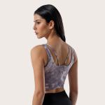 Buttery Soft Tie Dye Yoga Bra High Impact Bra Push Up Shockproof Gym Fitness Bra
