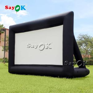 China Outdoor Inflatable Projection Screen Customized Tarpaulin 0.4mm Blow Up Movie Screen factory