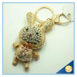 Cute Cartoon Rhinestone Rabbit keychain for Valentine's Day Gift