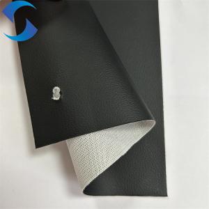 China Eco-Friendly Synthetic Leather Fabric 0.85mm±0.05 Thickness 140/160 Width black faux leather fabric for car seat cover factory
