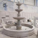 Marble Woman Pouring Water Fountain Outdoor White Stone Yard Naked Lady
