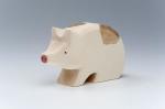 Carved Oak Beech Wooden Pig Toy Colourful Hand Eye Coordination Training