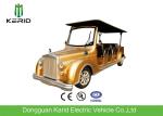Golden 8-11 Passengers Electric Vintage Cars For Hotel / Resort VIP Reception