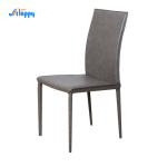 PU Leather Grey Leather Dining Chairs Long Lasting With Iron Frame Dc-7511
