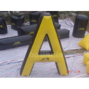 China &quot; A&quot; Shape Tactical Inflatable Paintball Bunker / Air Bunkers for Paintball Games factory