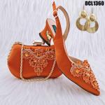 Supoo Wedding African Wedding Party Low Heel Shoes and Bags 100% Polyester from