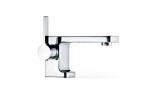 Contemporary Square Single Hole Bathroom Sink Faucet , Single handle Solid Brass