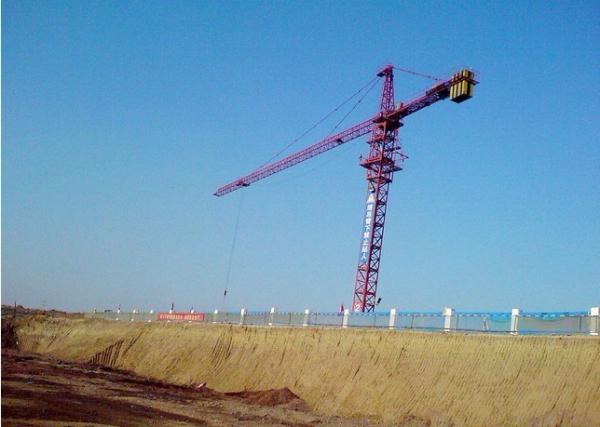 52m Height Under Hook 7034 stationary attached Tower Crane Luffing Crane with 52