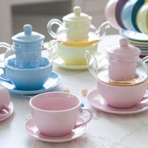 China Drinkware Type Coffee Tea Sets Europe Design Style Clear Glass Teapot Set with Infuser factory