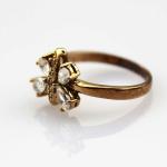Designer Jewelry Rose Gold Plated 925 Silver Cubic Zircon Butterfly Ring(R0018)
