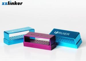 China Opening Type Dental Abrasive Bur Disinfection Box 30 holes Colorful FG RA factory