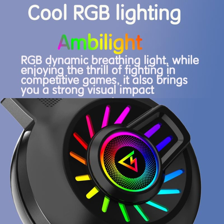 G97 RGB Luminous 7.1 Surround Sound Wired Gaming Headset with Mic and Volume Control