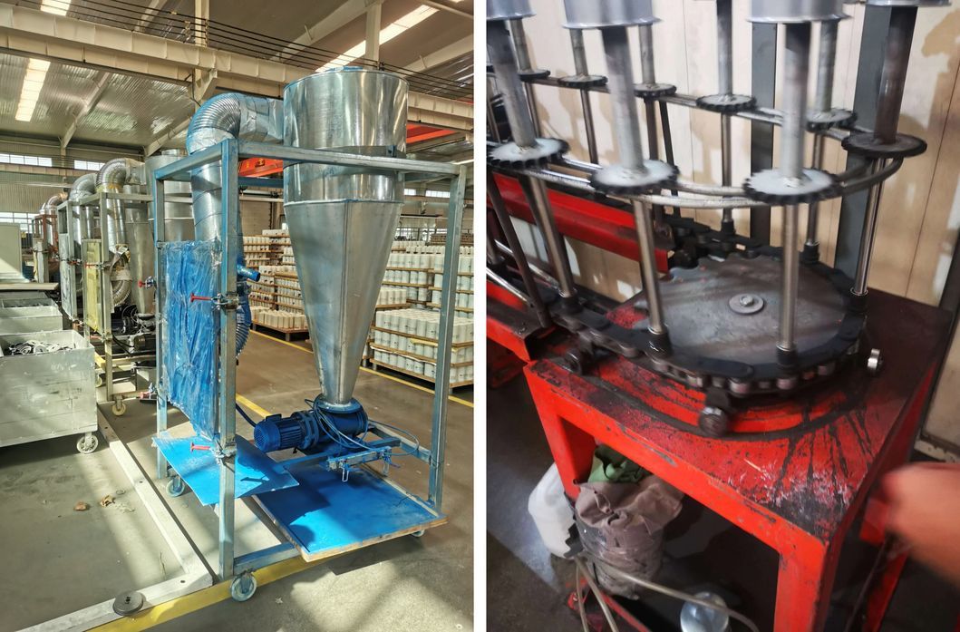 Automatic Powder Spray Coating Line for Filter Housing with Monorail Floor Conveyor