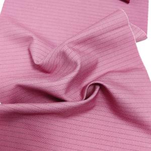 China Pink 5mm Stripe ESD Fabric 1/2 Antistatic TR Conductive Fabric For Lab Garment factory