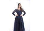 Spring Beautiful Long Sleeve Middle East Dresses Ladies V - Neck For Wedding