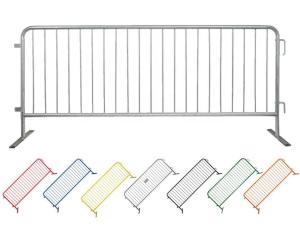 China 1100mm 2500mm Crowd Control Fencing Interlocking Steel Barricades ISO9001 factory