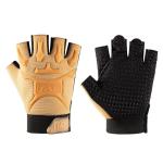 Half Finger Combat Tactical Gloves Khaki Outdoor Hiking Sport Hunting Training