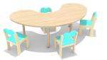 qihang QHD001 Kindergarten children's original wooden table chairs