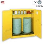 Yellow Drum Flammable Storage Cabinet With Galvanized Steel Shelving