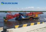 Floating Trash Skimmer Boat with Storage Tank Driven by Hydraulic Motor