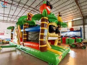 China New Fun Inflatable Pineapple Theme Bouncy Castle Jungle Bounce House for Kids factory