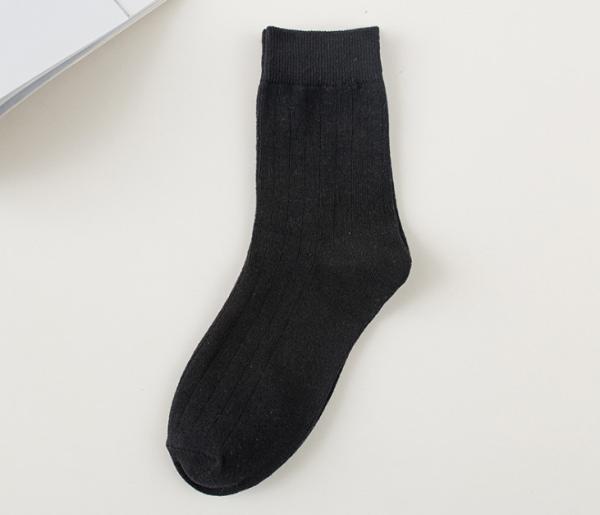 Plain Color Thermal Trendy Mens Socks Cotton Comfortable Knitting For Business