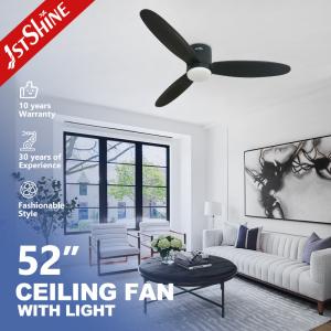 China Modern Decorative Remote LED Ceiling Fan Flush Mount 3 Color Lighting factory