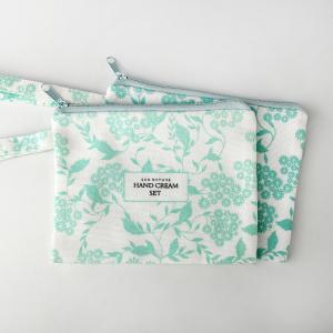 China Custom Logo Eco Friendly RPET Makeup Travel Green Zipper Packaging Bag For Cosmetic factory