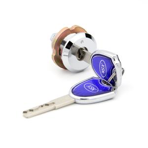 China Bright Chrome Plated Cabinet Door Cam Locks Asteners Blue Metal Color factory