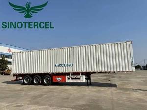 China White Box Semi Trailer Cargo 18 Wheeler Container Customized factory