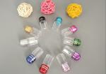 Red Cylindrical Empty Capsule Bottles 13mm Plastic