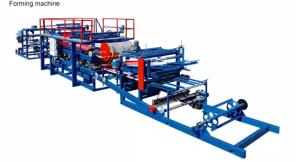 China Discontinuous PU Sandwich Panel Line Carbon Steel For Aluminum Roof factory