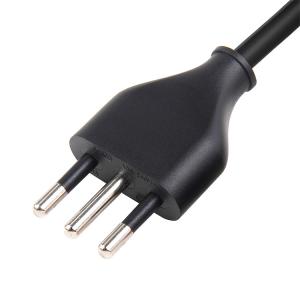 China Black Italy Power Cord 3 Pin Plug To IEC 320 C5 Extension Cable For Computer factory