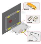 Furniture Hardware Magnetic Door Catches Wardrobe Cabinet Latch Catch With