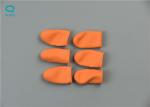 Orange Anit Slip ESD Cleanroom Finger Cots 65mm Latex Powder Free